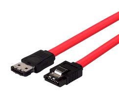 L-COM CAESA2-2M 计算机电缆, eSATA插座, 7路, SATA Data 7路插座, 锁定式, 6.5 ft, 2 m, 红色