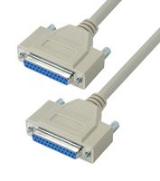 L-COM CRMN25FF-2.5 Computer Cable, D Subminiature Socket, 25 Way, D Subminiature Socket, 25 Way, 2.5 ft, 762 mm