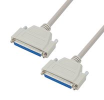 L-COM CRMN37FF-15 Computer Cable, D Subminiature Socket, 37 Way, D Subminiature Socket, 37 Way, 15 ft, 4.6 m