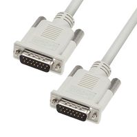 L-COM CS2N15MM-1 Computer Cable, D Subminiature Plug, 15 Way, D Subminiature Plug, 15 Way, 1 ft, 304.8 mm