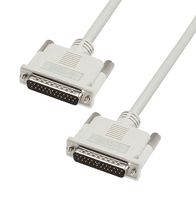 L-COM CS2N25MM-15 Computer Cable, D Subminiature Plug, 25 Way, D Subminiature Plug, 25 Way, 15 ft, 4.6 m