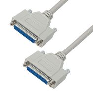L-COM CSMN25MF-1 Computer Cable, D Subminiature Plug, 25 Way, D Subminiature Socket, 25 Way, 1 ft, 304.8 mm
