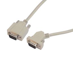 L-COM CSMN459-1MM-10 Computer Cable, D Subminiature Plug, 9 Way, D Subminiature Plug, 9 Way, 45°, 10 ft, 3.05 m