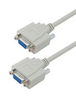 L-COM CSMN9FF-50 计算机电缆, D-SUB插座, 9路, D-Sub插座, 9路, 50 ft, 15.2 m, 浅灰, CSMN9FF Series