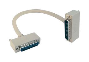 L-COM CSMNRA25-3MM-25 Computer Cable, D Subminiature Plug, 25 Way, D Subminiature Plug, 25 Way, 90°, 25 ft, 7.6 m