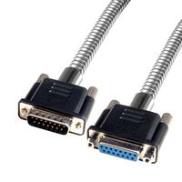 L-COM CSMT15MF-50 计算机电缆, D-SUB插头, 15路, D-Sub插座, 15路, 50 ft, 15.24 m, 浅灰, CSMT15MF Series