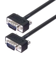 L-COM CTL3VGAMM-5TZ 计算机电缆, D-SUB高密度插头, 15路, D-SUB高密度插头, 15路, 5 ft, 1.52 m, 黑色, CTL3VGAMM-TZ Series