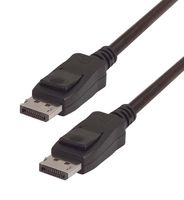 L-COM DPCAZMM-3 Audio / Video Cable Assembly, DisplayPort Plug, DisplayPort Plug, 9.8 ft, 3 m, Black
