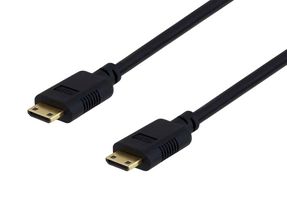L-COM MHD-MHD-3M Audio / Video Cable Assembly, Mini HDMI Type C Plug, Mini HDMI Type C Plug, 9.8 ft, 3 m, Black