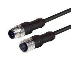 L-COM M12M12F4D-5 传感器电缆, M12 插头, M12 插座, 4路, 5 m, 16.4 ft, M12M12F4D Series