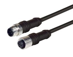 L-COM M12M12F5A-2 传感器电缆, M12 插头, M12 插座, 5路, 2 m, 6.6 ft, M12M12F5A Series