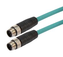 L-COM TRG501-T4T-05M 传感器电缆, M12 插头, M12 插头, 4路, 500 mm, 19.7 ft, TRG501-T4T Series
