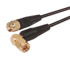 L-COM CC174S-1HR 射频/同轴电缆组件, 1 ft, 304.8 mm, RG174/U, SMA 直角插头, SMA直型插头, 50 ohm