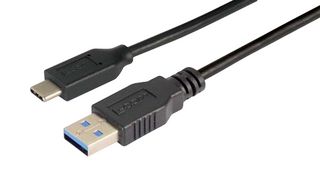 L-COM CAU31CA-1M USB Cable, Type A Plug to Type C Plug, 1 m, 3.3 ft, USB 3.0, Black