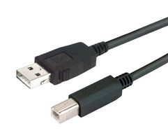 L-COM CAUALB-4M USB线缆, A型插头至B型插头, 4 m, 13.1 ft, USB 2.0, 黑色