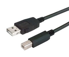 L-COM CAUALB-5M USB线缆, A型插头至B型插头, 5 m, 16.4 ft, USB 2.0, 黑色