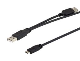 L-COM CAUAMICBY USB线缆, 915 mm, 36 ft, USB 2.0, 黑色