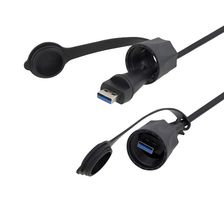 L-COM U3A00058-2M USB Cable, Type A Plug to Type A Plug, 2 m, 6.6 ft, USB 3.0