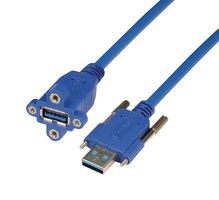 L-COM UPMVISAA30-1M USB线缆, A型插头至A型插座, 1 m, 3.3 ft, USB 3.0, 浅蓝