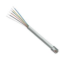 L-COM TDC029-2 以太网线缆, RJ12插头至自由线端, 灰色, 610 mm, 2 ft