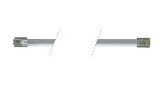 L-COM TDC210 以太网线缆, RJ11插头至RJ11插头, 灰色, 3.05 m, 10 ft