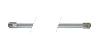 L-COM TDC214 Ethernet Cable, RJ11 Plug to RJ11 Plug, Grey, 4.3 m, 14 ft