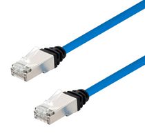 L-COM TRD628ALS-BLU-20 以太网线缆, Cat6a, RJ45插头至RJ45插头, STP (屏蔽双绞线), 浅蓝, 6.1 m, 20 ft