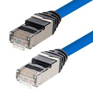 L-COM TRD628AP-BLU-10 Ethernet Cable, Cat6a, RJ45 Plug to RJ45 Plug, FUTP (Foiled Unshielded Twisted Pair), Blue
