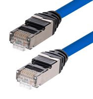 L-COM TRD628AP-BLU-3 Ethernet Cable, Cat6a, RJ45 Plug to RJ45 Plug, FUTP (Foiled Unshielded Twisted Pair), Blue