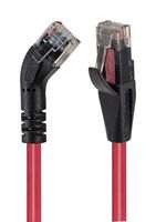 L-COM TRD645LRED-3 以太网线缆, Cat6, 45° RJ45插头至RJ45插头, UTP (非屏蔽双绞线), 红色, 914.4 mm, 3 ft