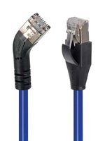 L-COM TRD645LSBLU-3 Ethernet Cable, Cat6, 45° RJ45 Plug to RJ45 Plug, FTP (Foiled Twisted Pair), Blue, 914.4 mm, 3 ft