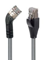 L-COM TRD645LSGRY-10 Ethernet Cable, Cat6, 45° RJ45 Plug to RJ45 Plug, FTP (Foiled Twisted Pair), Grey, 3.05 m, 10 ft