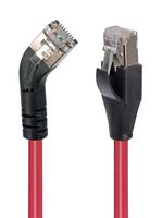 L-COM TRD645LSRED-5 Ethernet Cable, Cat6, 45° RJ45 Plug to RJ45 Plug, FTP (Foiled Twisted Pair), Red, 1.5 m, 5 ft