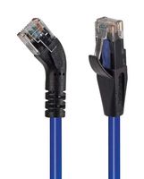 L-COM TRD645RBLU-3 Ethernet Cable, Cat6, 45° RJ45 Plug to RJ45 Plug, UTP (Unshielded Twisted Pair), Blue, 914.4 mm