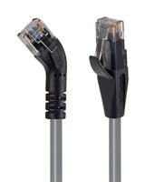 L-COM TRD645RGRY-10 Ethernet Cable, Cat6, 45° RJ45 Plug to RJ45 Plug, UTP (Unshielded Twisted Pair), Grey, 3.05 m