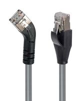 L-COM TRD645RSGRY-3 Ethernet Cable, Cat6, 45° RJ45 Plug to RJ45 Plug, FTP (Foiled Twisted Pair), Grey, 914.4 mm, 3 ft