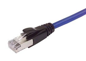 L-COM TRD695ABL-25 以太网线缆, Cat6a, RJ45插头至RJ45插头, STP (屏蔽双绞线), 浅蓝, 7.6 m, 25 ft