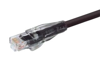 L-COM TRD695BLK-25 以太网线缆, Cat6, RJ45插头至RJ45插头, UTP (非屏蔽双绞线), 黑色, 7.62 m, 25 ft