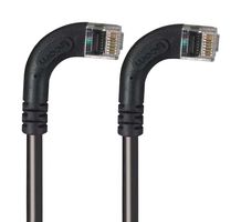 L-COM TRD695RA14BLK-1 以太网线缆, Cat6, 90° RJ45插头至90° RJ45插头, UTP (非屏蔽双绞线), 黑色, 304.8 mm, 1 ft
