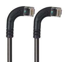 L-COM TRD695RA14BLK-5 以太网线缆, Cat6, 90° RJ45插头至90° RJ45插头, UTP (非屏蔽双绞线), 黑色, 1.5 m, 5 ft