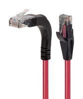 L-COM TRD695RA15RED-1 Ethernet Cable, Cat6, 90° RJ45 Plug to RJ45 Plug, UTP (Unshielded Twisted Pair), Red, 304.8 mm