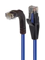 L-COM TRD695RA1BL-1 Ethernet Cable, Cat6, 90° RJ45 Plug to RJ45 Plug, UTP (Unshielded Twisted Pair), Blue, 304.8 mm