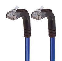 L-COM TRD695RA5BL-2 Ethernet Cable, Cat6, 90° RJ45 Plug to 90° RJ45 Plug, UTP (Unshielded Twisted Pair), Blue