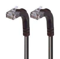 L-COM TRD695RA5BLK-1 Ethernet Cable, Cat6, 90° RJ45 Plug to 90° RJ45 Plug, UTP (Unshielded Twisted Pair), Black