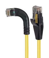 L-COM TRD695RA6Y-20 Ethernet Cable, Cat6, 90° RJ45 Plug to RJ45 Plug, UTP (Unshielded Twisted Pair), Yellow, 6.1 m