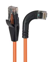 L-COM TRD695RA7OR-15 Ethernet Cable, Cat6, 90° RJ45 Plug to RJ45 Plug, UTP (Unshielded Twisted Pair), Orange, 4.6 m