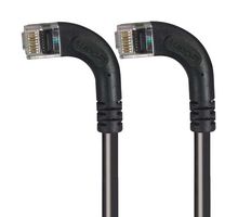 L-COM TRD695RA9BLK-30 Ethernet Cable, Cat6, 90° RJ45 Plug to 90° RJ45 Plug, UTP (Unshielded Twisted Pair), Black, 9.1 m