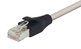 L-COM TRD695SCR-1 以太网线缆, Cat6, RJ45插头至RJ45插头, STP (屏蔽双绞线), 灰色, 304.8 mm, 1 ft