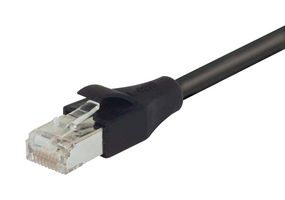 L-COM TRD695SCR-BLK-20 以太网线缆, Cat6, RJ45插头至RJ45插头, 黑色, 6.1 m, 20 ft