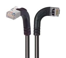 L-COM TRD695SRA12BLK-5 Ethernet Cable, Cat6, 90° RJ45 Plug to 90° RJ45 Plug, FTP (Foiled Twisted Pair), Black, 1.5 m